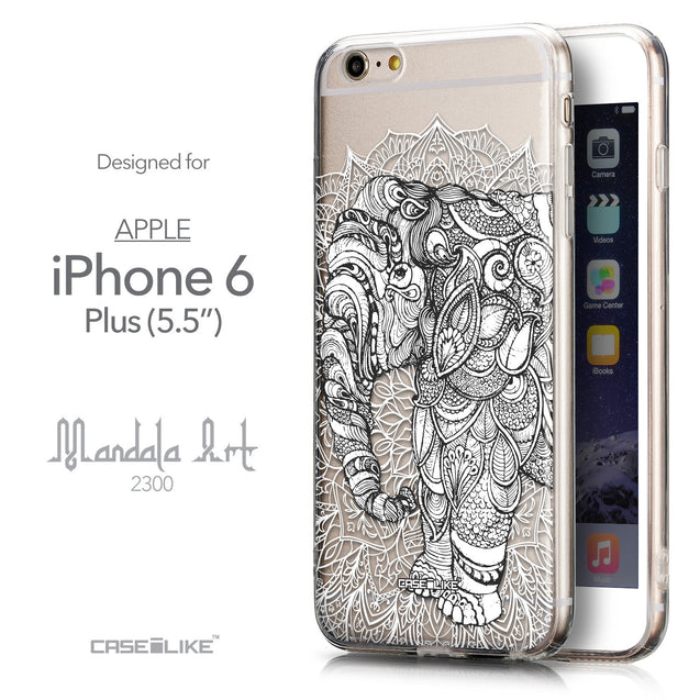 Front & Side View - CASEiLIKE Apple iPhone 6 Plus back cover Mandala Art 2300