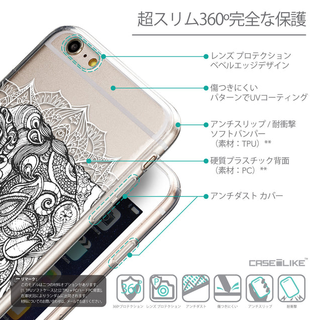 Details in Japanese - CASEiLIKE Apple iPhone 6 Plus back cover Mandala Art 2300