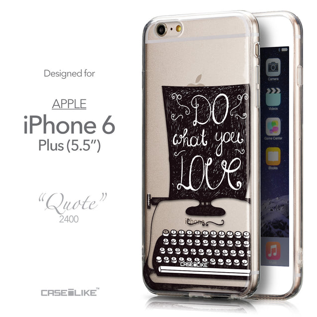 Front & Side View - CASEiLIKE Apple iPhone 6 Plus back cover Quote 2400