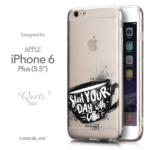 Front & Side View - CASEiLIKE Apple iPhone 6 Plus back cover Quote 2402