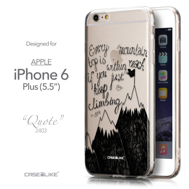 Front & Side View - CASEiLIKE Apple iPhone 6 Plus back cover Indian 2053 Tribal Theme Pattern
