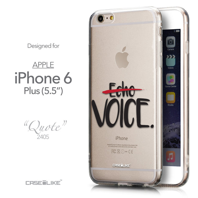 Front & Side View - CASEiLIKE Apple iPhone 6 Plus back cover Quote 2405