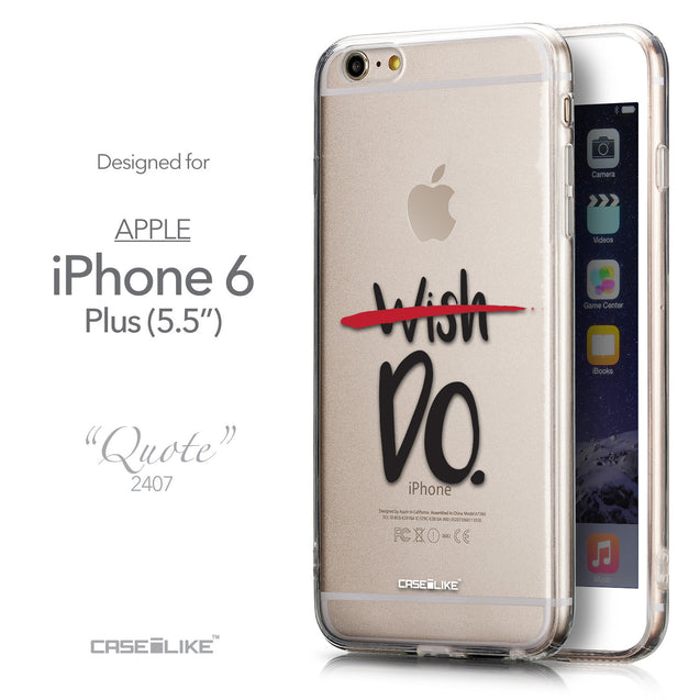 Front & Side View - CASEiLIKE Apple iPhone 6 Plus back cover Quote 2407