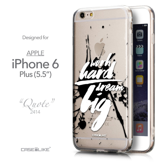 Front & Side View - CASEiLIKE Apple iPhone 6 Plus back cover Quote 2414