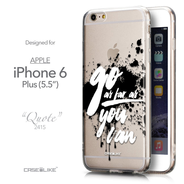 Front & Side View - CASEiLIKE Apple iPhone 6 Plus back cover Quote 2415
