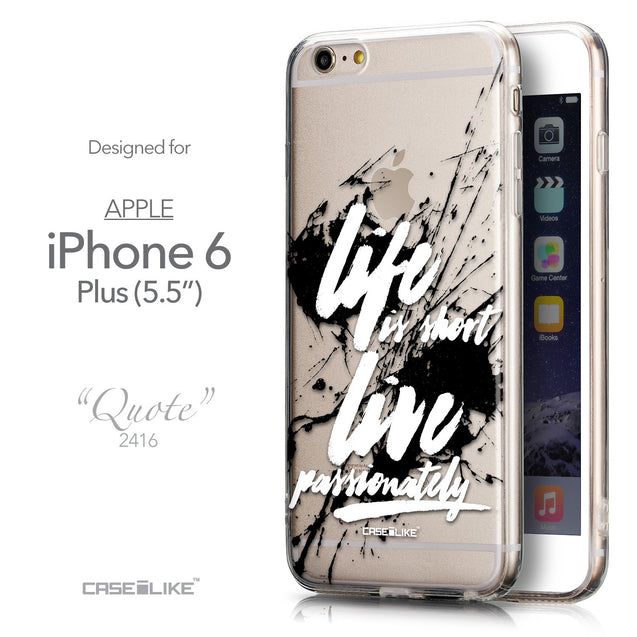 Front & Side View - CASEiLIKE Apple iPhone 6 Plus back cover Quote 2416