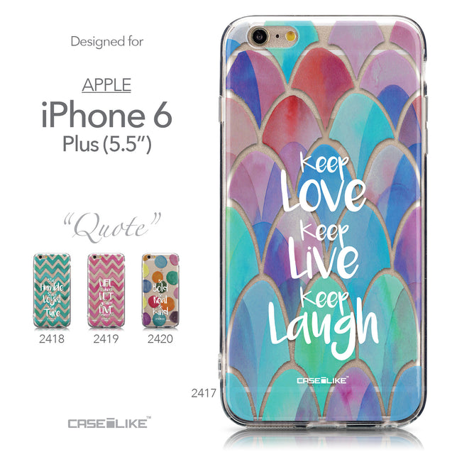 Collection - CASEiLIKE Apple iPhone 6 Plus back cover Quote 2417