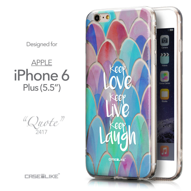 Front & Side View - CASEiLIKE Apple iPhone 6 Plus back cover Quote 2417