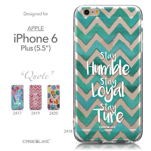 Collection - CASEiLIKE Apple iPhone 6 Plus back cover Quote 2418