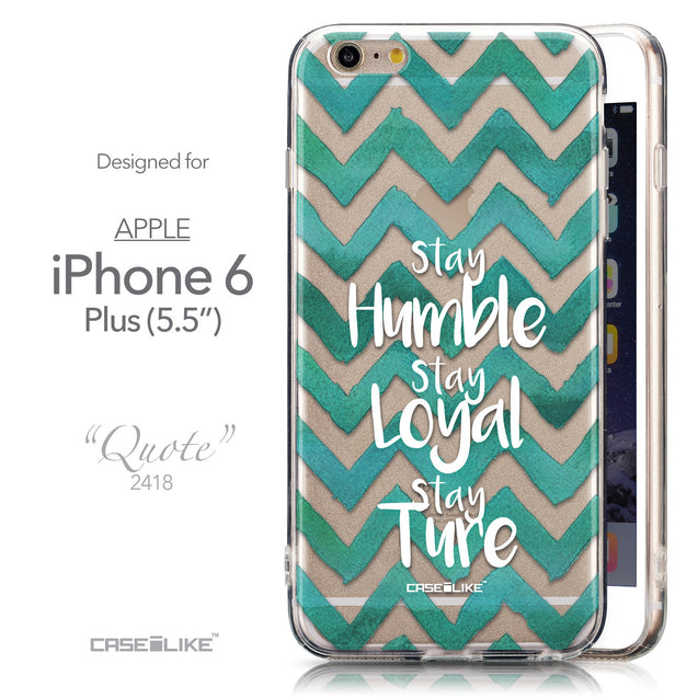 Front & Side View - CASEiLIKE Apple iPhone 6 Plus back cover Quote 2418