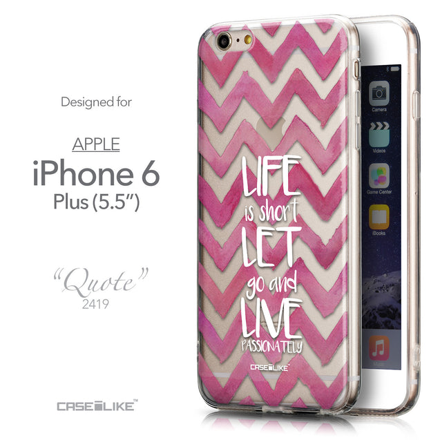 Front & Side View - CASEiLIKE Apple iPhone 6 Plus back cover Quote 2419