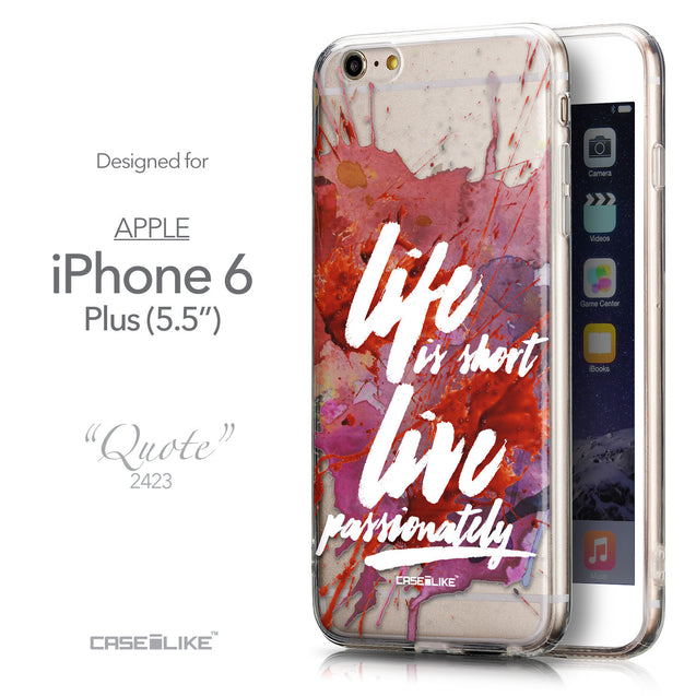 Front & Side View - CASEiLIKE Apple iPhone 6 Plus back cover Quote 2423