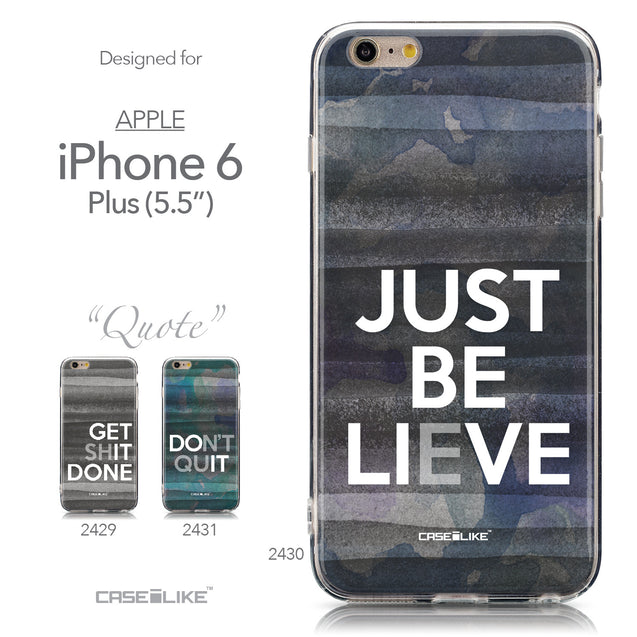 Collection - CASEiLIKE Apple iPhone 6 Plus back cover Quote 2430