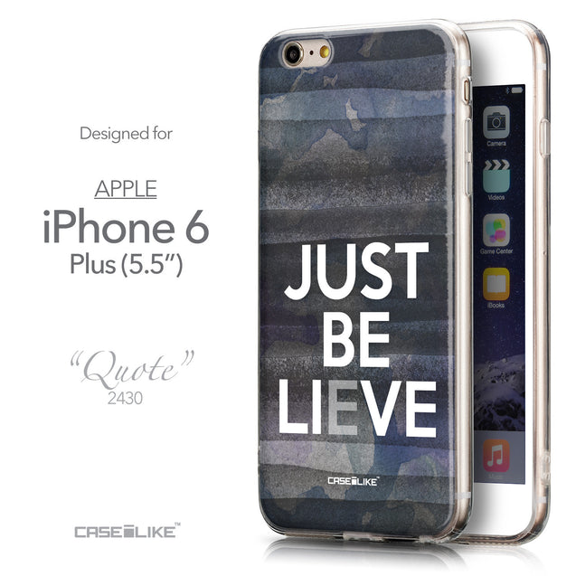 Front & Side View - CASEiLIKE Apple iPhone 6 Plus back cover Quote 2430