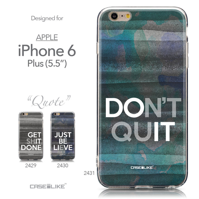 Collection - CASEiLIKE Apple iPhone 6 Plus back cover Quote 2431