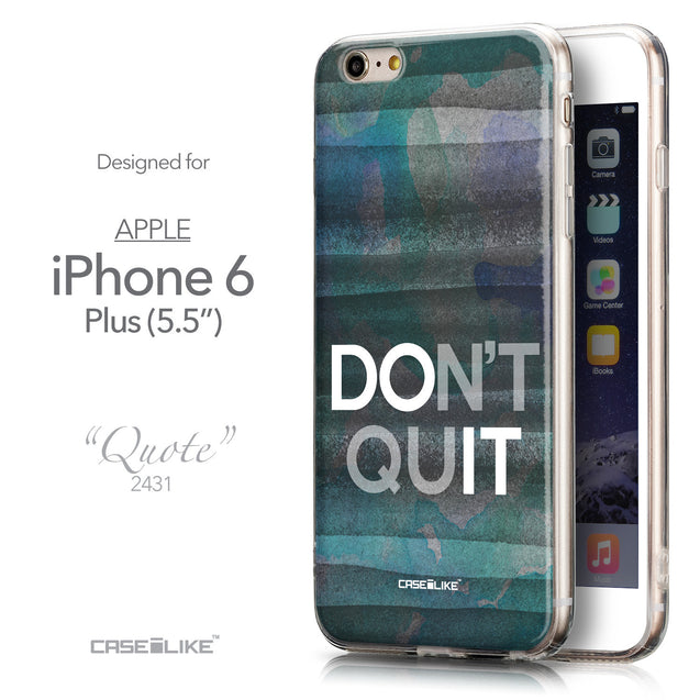 Front & Side View - CASEiLIKE Apple iPhone 6 Plus back cover Quote 2431