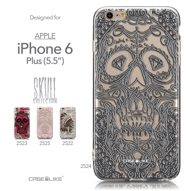 Collection - CASEiLIKE Apple iPhone 6 Plus back cover Art of Skull 2524