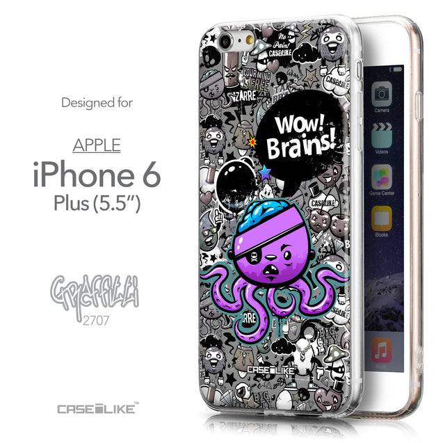 Front & Side View - CASEiLIKE Apple iPhone 6 Plus back cover Graffiti 2707