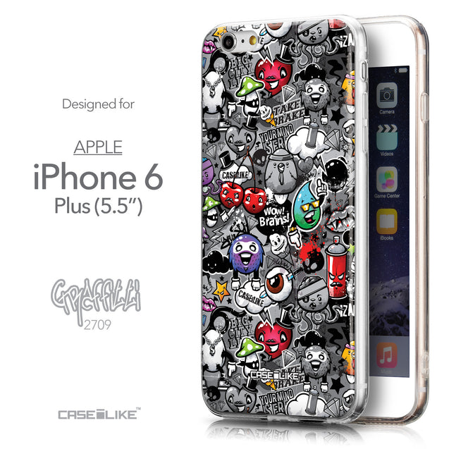 Front & Side View - CASEiLIKE Apple iPhone 6 Plus back cover Graffiti 2709
