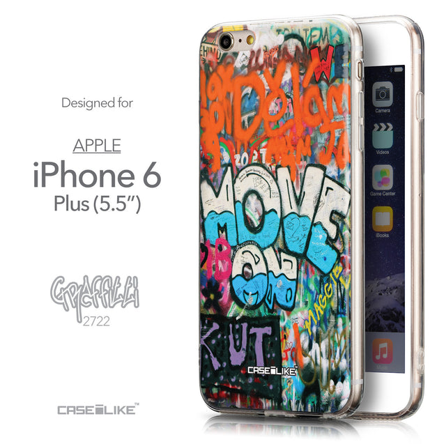Front & Side View - CASEiLIKE Apple iPhone 6 Plus back cover Graffiti 2722