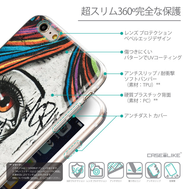 Details in Japanese - CASEiLIKE Apple iPhone 6 Plus back cover Graffiti Girl 2724