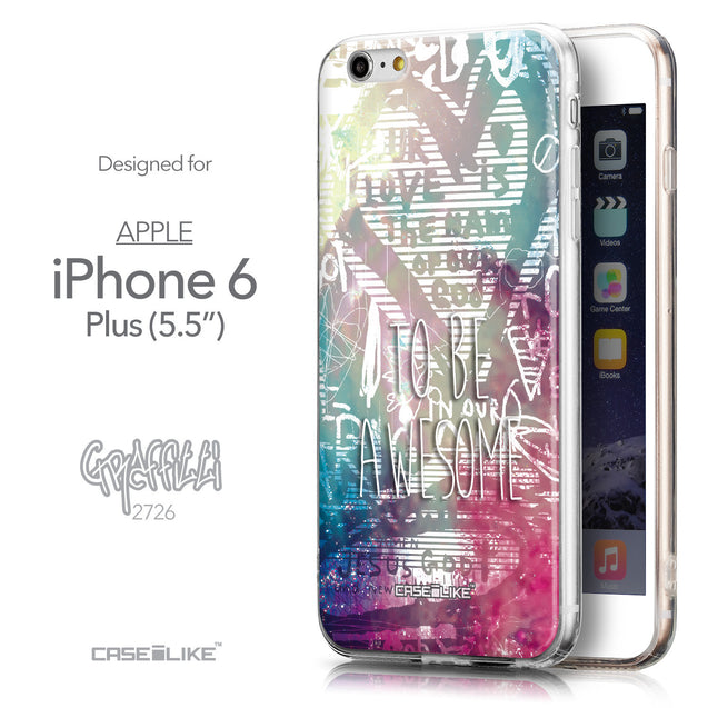 Front & Side View - CASEiLIKE Apple iPhone 6 Plus back cover Graffiti 2726