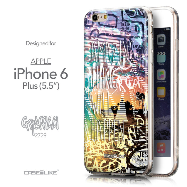 Front & Side View - CASEiLIKE Apple iPhone 6 Plus back cover Graffiti 2729