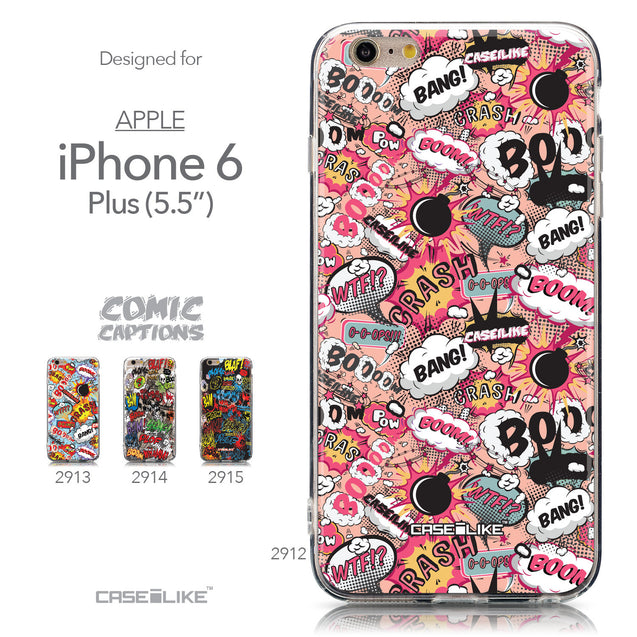 Collection - CASEiLIKE Apple iPhone 6 Plus back cover Comic Captions Pink 2912
