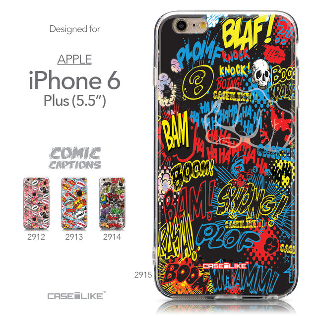 Collection - CASEiLIKE Apple iPhone 6 Plus back cover Comic Captions Black 2915