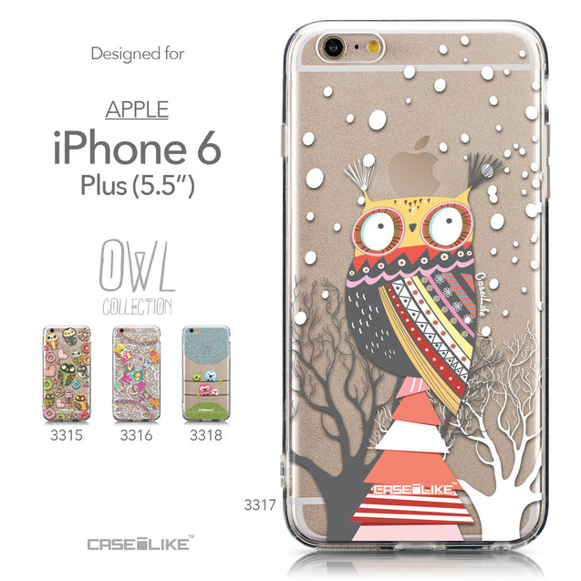 Collection - CASEiLIKE Apple iPhone 6 Plus back cover Owl Graphic Design 3317