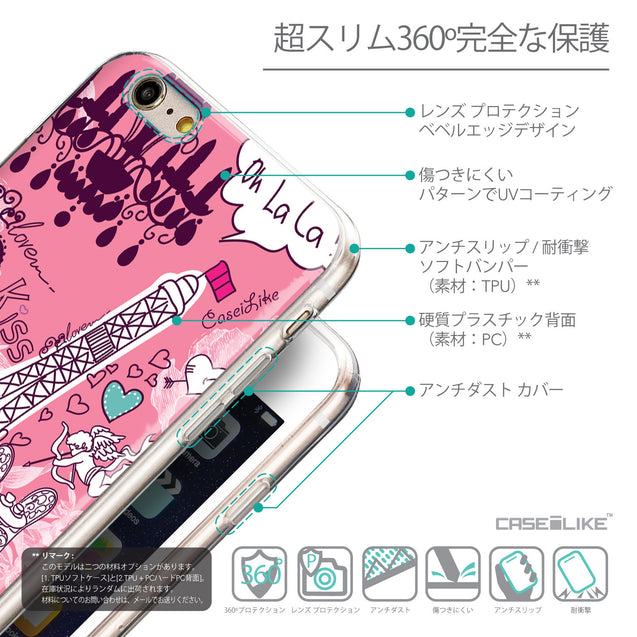 Details in Japanese - CASEiLIKE Apple iPhone 6 Plus back cover Paris Holiday 3905
