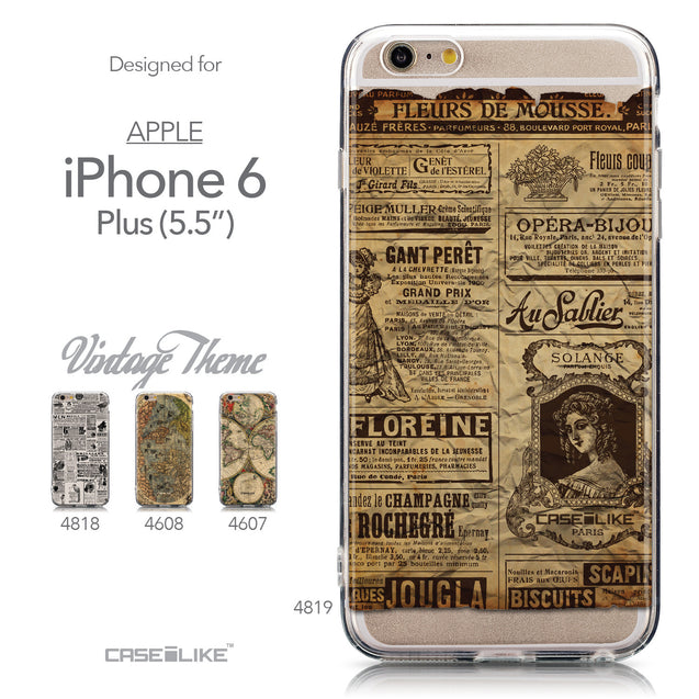 Collection - CASEiLIKE Apple iPhone 6 Plus back cover Vintage Newspaper Advertising 4819