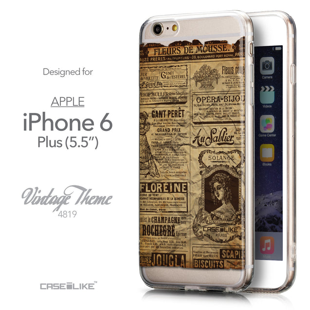 Front & Side View - CASEiLIKE Apple iPhone 6 Plus back cover Vintage Newspaper Advertising 4819