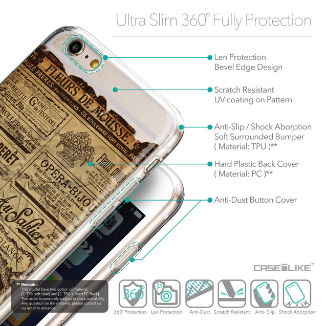 Details in English - CASEiLIKE Apple iPhone 6 Plus back cover Vintage Newspaper Advertising 4819