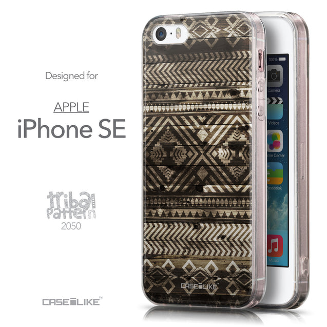 Front & Side View - CASEiLIKE Apple iPhone SE back cover Indian Tribal Theme Pattern 2050