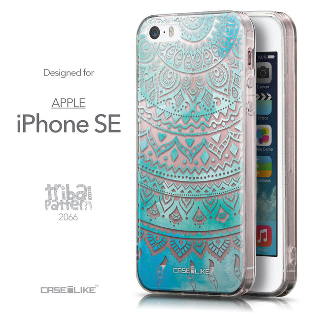 Front & Side View - CASEiLIKE Apple iPhone SE back cover Indian Line Art 2066