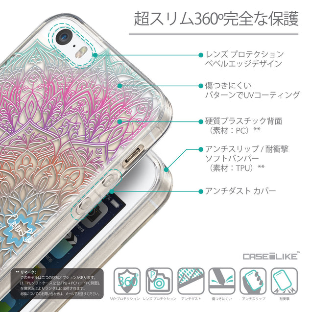 Details in Japanese - CASEiLIKE Apple iPhone SE back cover Mandala Art 2090