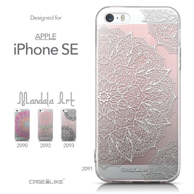 Collection - CASEiLIKE Apple iPhone SE back cover Mandala Art 2091