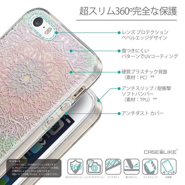 Details in Japanese - CASEiLIKE Apple iPhone SE back cover Mandala Art 2092