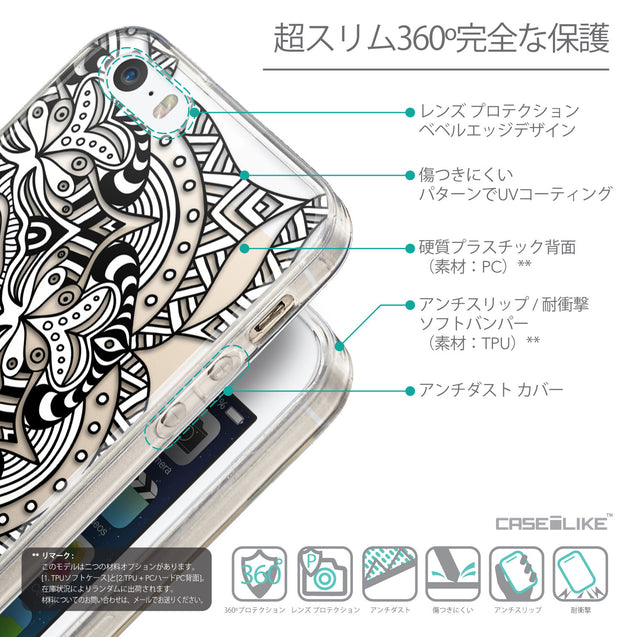 Details in Japanese - CASEiLIKE Apple iPhone SE back cover Mandala Art 2096