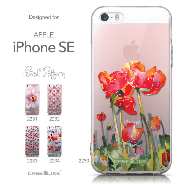 Collection - CASEiLIKE Apple iPhone SE back cover Watercolor Floral 2230