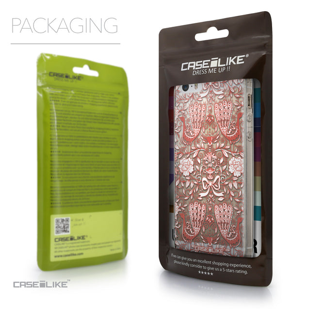 Packaging - CASEiLIKE Apple iPhone SE back cover Roses Ornamental Skulls Peacocks 2237