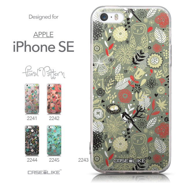 Collection - CASEiLIKE Apple iPhone SE back cover Spring Forest Gray 2243