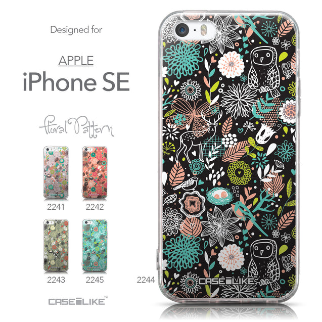 Collection - CASEiLIKE Apple iPhone SE back cover Spring Forest Black 2244