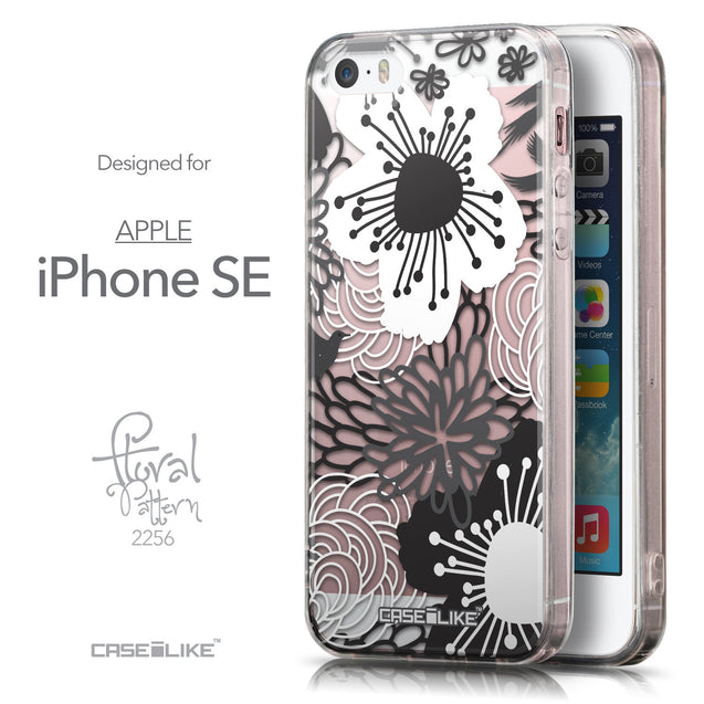 Front & Side View - CASEiLIKE Apple iPhone SE back cover Japanese Floral 2256