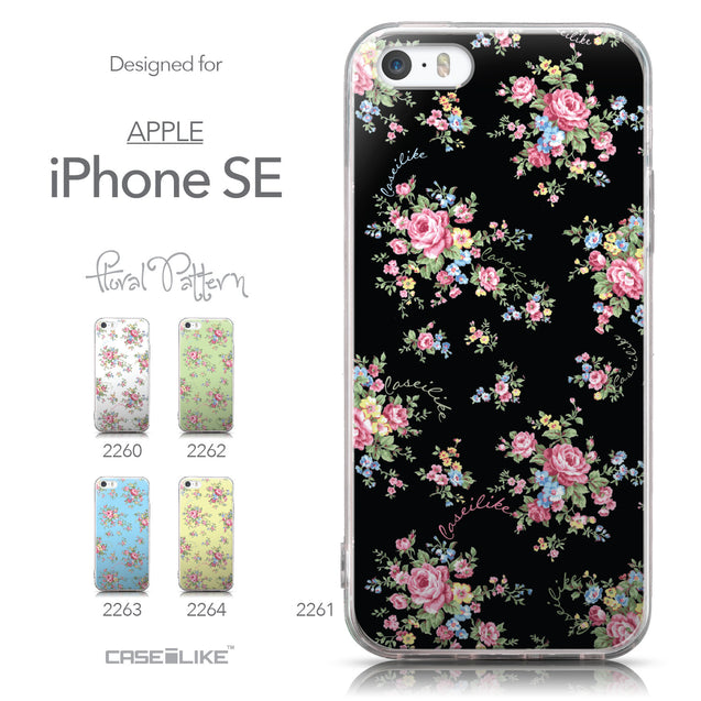 Collection - CASEiLIKE Apple iPhone SE back cover Floral Rose Classic 2261