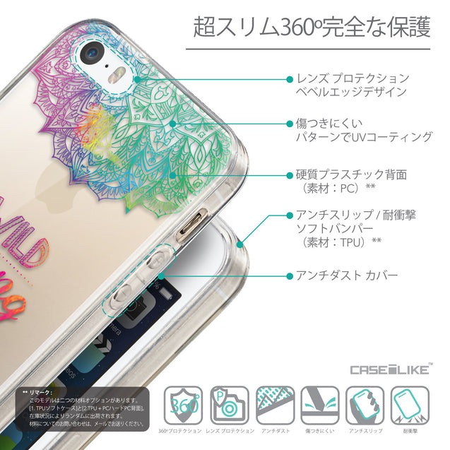 Details in Japanese - CASEiLIKE Apple iPhone SE back cover Mandala Art 2302
