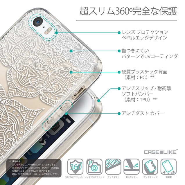 Details in Japanese - CASEiLIKE Apple iPhone SE back cover Mandala Art 2303