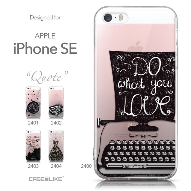 Collection - CASEiLIKE Apple iPhone SE back cover Quote 2400