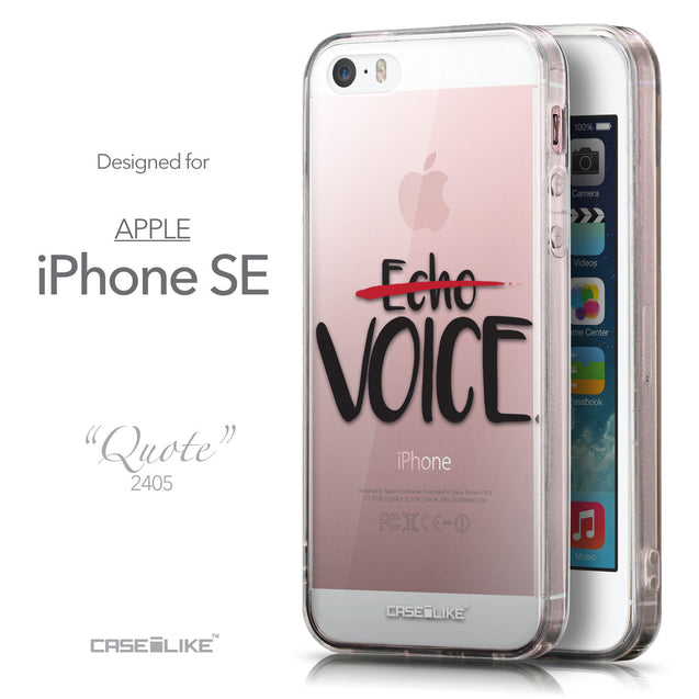 Front & Side View - CASEiLIKE Apple iPhone SE back cover Quote 2405